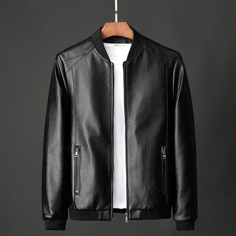 Jaqueta Masculina Estilo Motociclista Coreano - (Promoção de Inverno 2025)