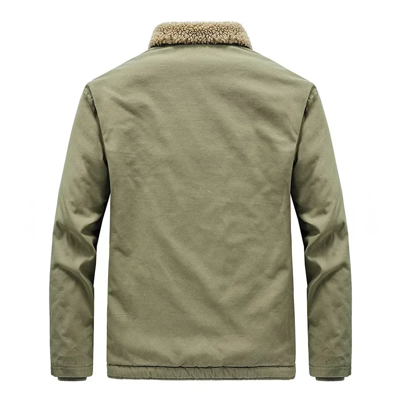 Jaqueta Masculina com Gola de Lã Forro Interno Estilo Casual – (Promoção de Inverno 2025)