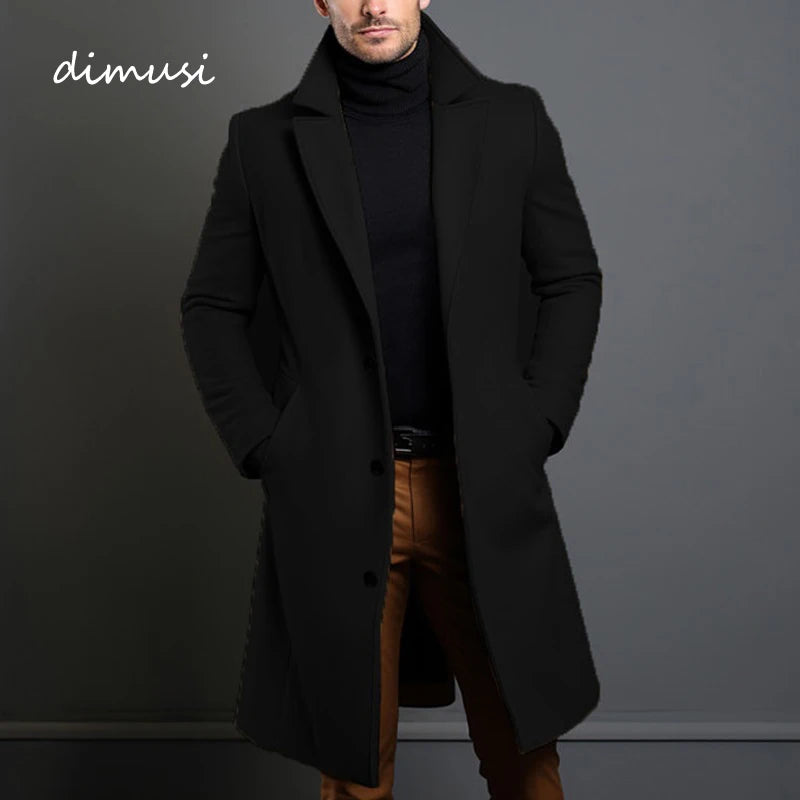 Jaqueta Longa Masculina de Inverno Lã Premium - (Promoção de Inverno 2025