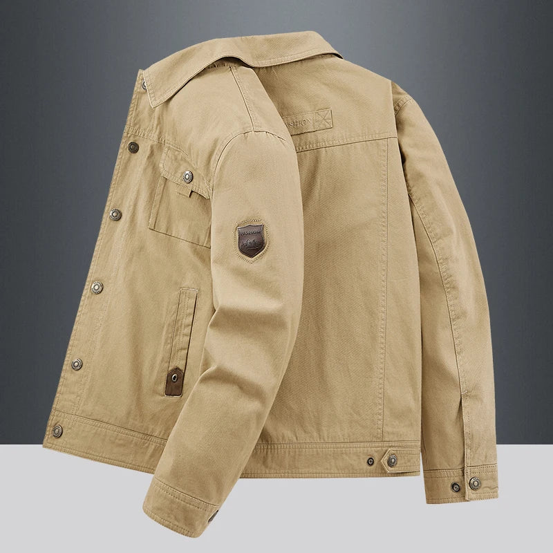 Jaqueta Masculina Cargo Estilo Britânico com Design Bomber Corta-Vento – (Promoção de Inverno 2025)