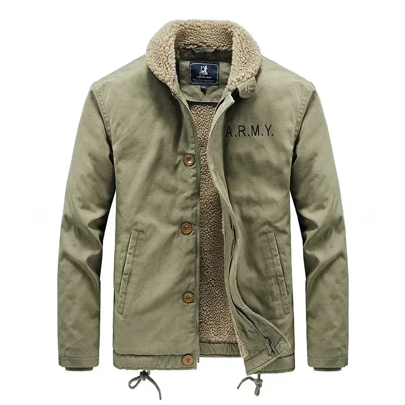 Jaqueta Masculina com Gola de Lã Forro Interno Estilo Casual – (Promoção de Inverno 2025)