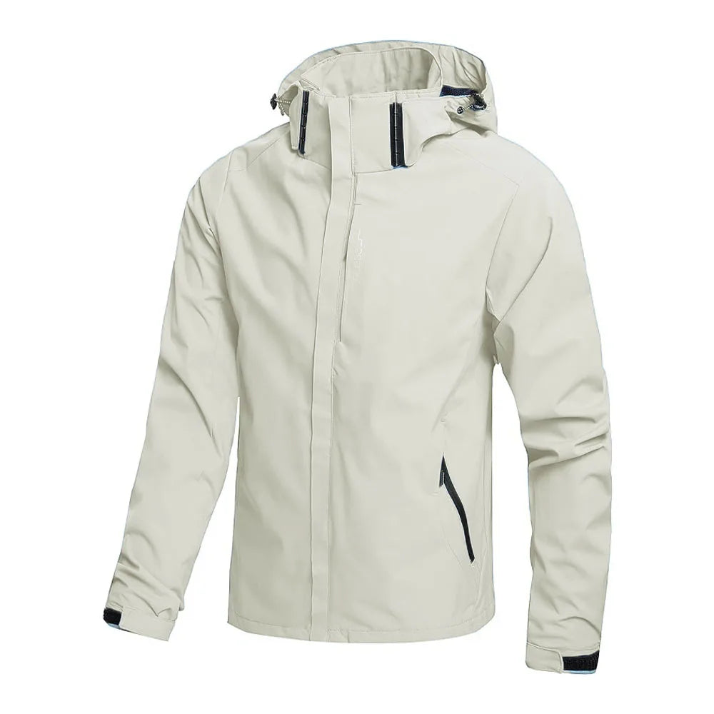 Jaqueta Masculina Impermeável Leve com Capuz para Trilhas e Escaladas - (Promoção de Inverno 2025)