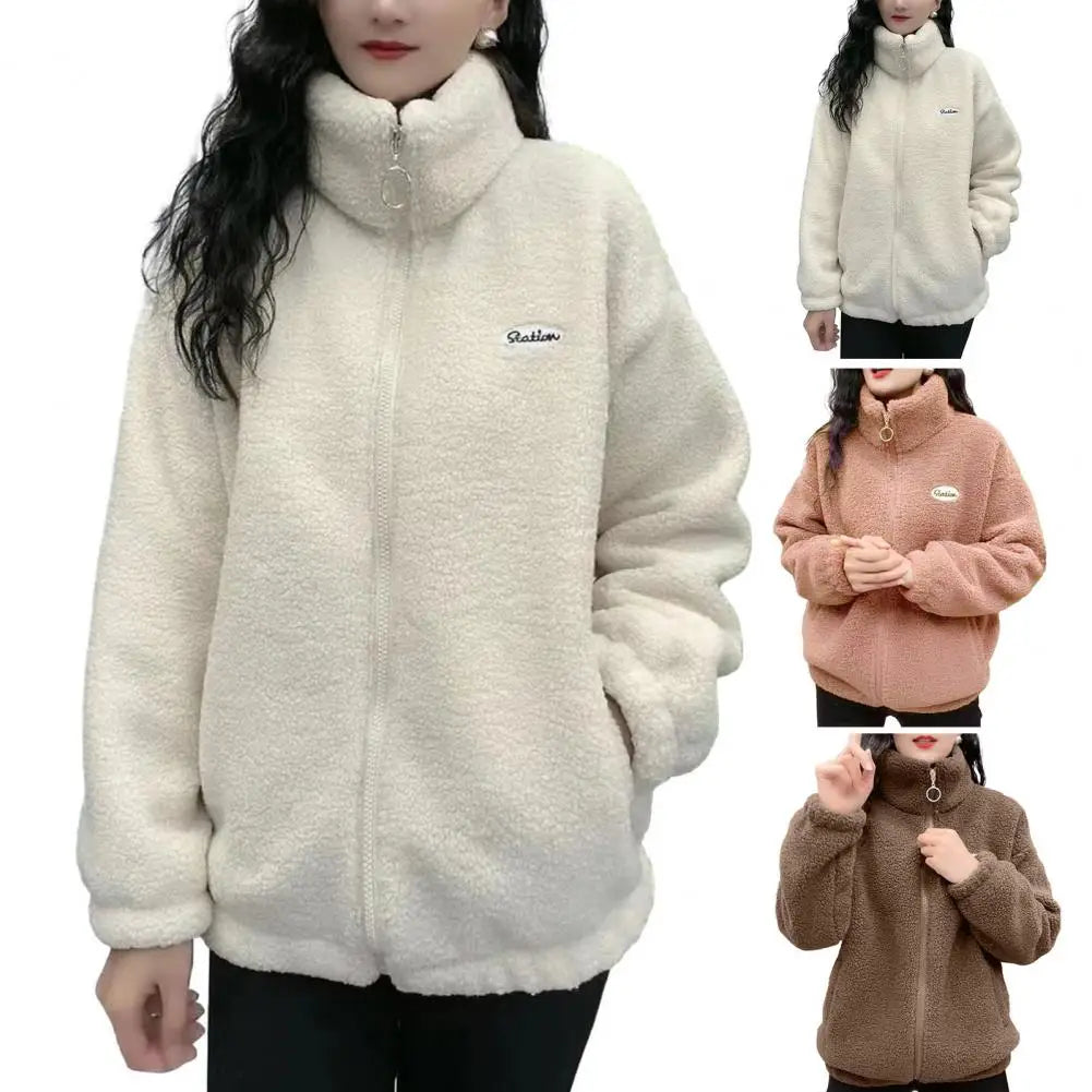 Jaqueta Feminina Para Inverno com Zíper e Detalhes Splice (Promoção de Inverno 2025)