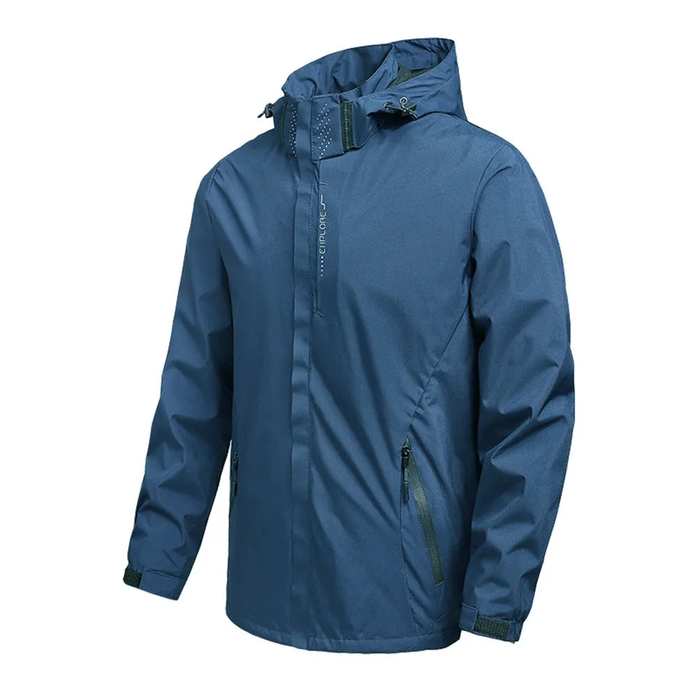 Jaqueta Masculina Impermeável Leve com Capuz para Trilhas e Escaladas - (Promoção de Inverno 2025)