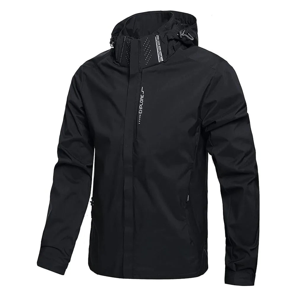 Jaqueta Masculina Impermeável Leve com Capuz para Trilhas e Escaladas - (Promoção de Inverno 2025)