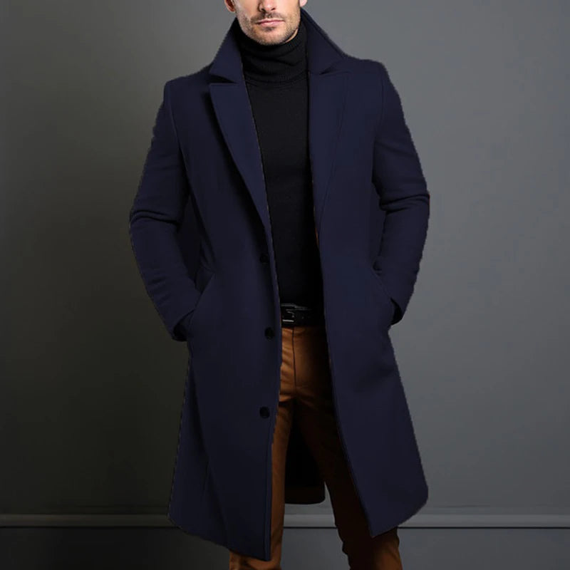 Jaqueta Longa Masculina de Inverno Lã Premium - (Promoção de Inverno 2025
