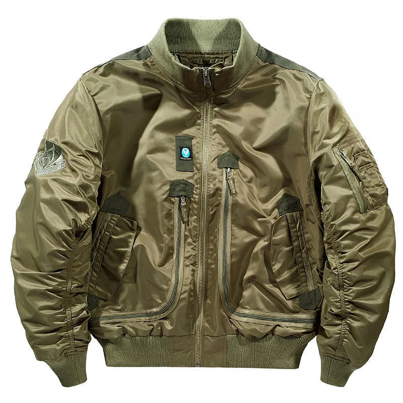 Jaqueta Masculina Bomber Estilo Retrô Oversized Design Curto – (Promoção de Inverno 2025)