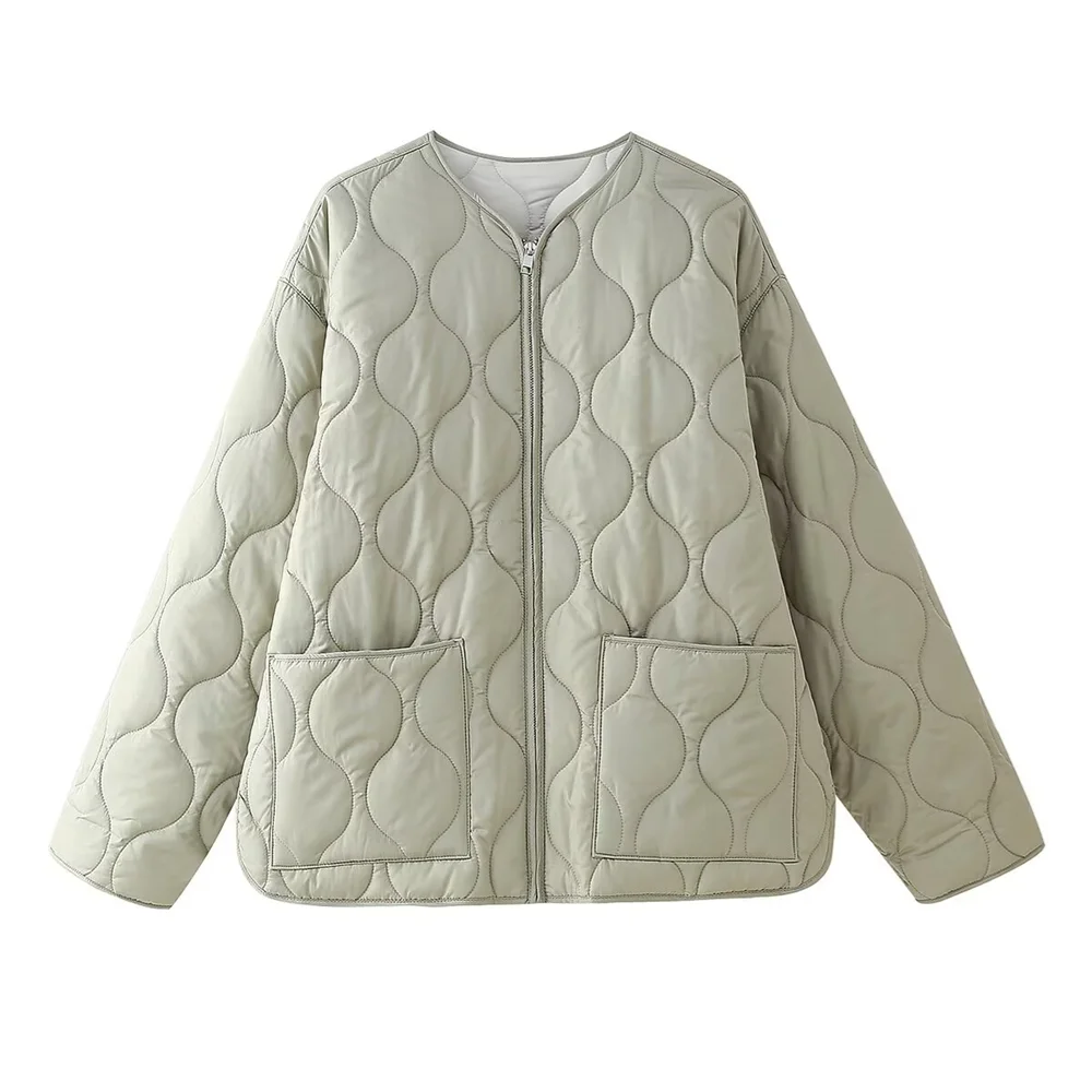 Casaco Feminino Leve de Algodão com Decoração de Bolsos - Modelo Oversized - (Promoção de Inverno 2025)