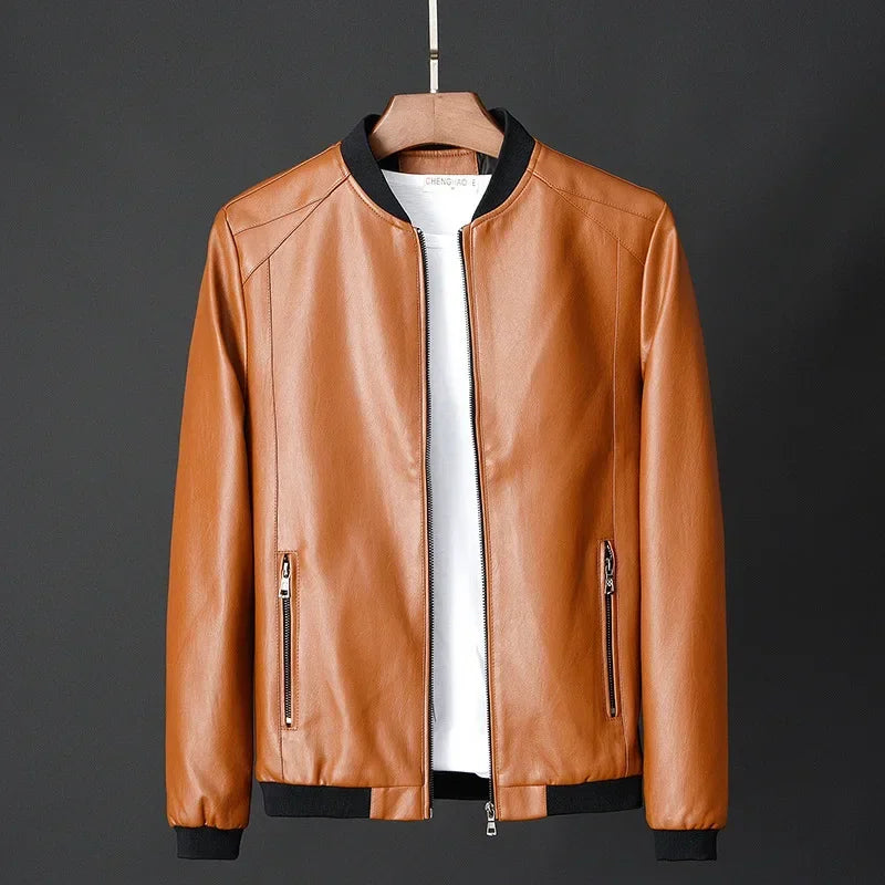 Jaqueta Masculina Estilo Motociclista Coreano - (Promoção de Inverno 2025)