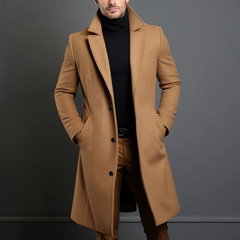 Jaqueta Longa Masculina de Inverno Lã Premium - (Promoção de Inverno 2025