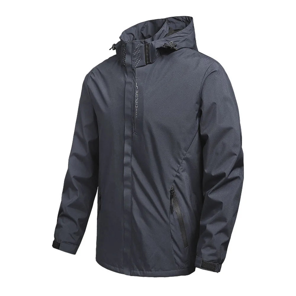 Jaqueta Masculina Impermeável Leve com Capuz para Trilhas e Escaladas - (Promoção de Inverno 2025)