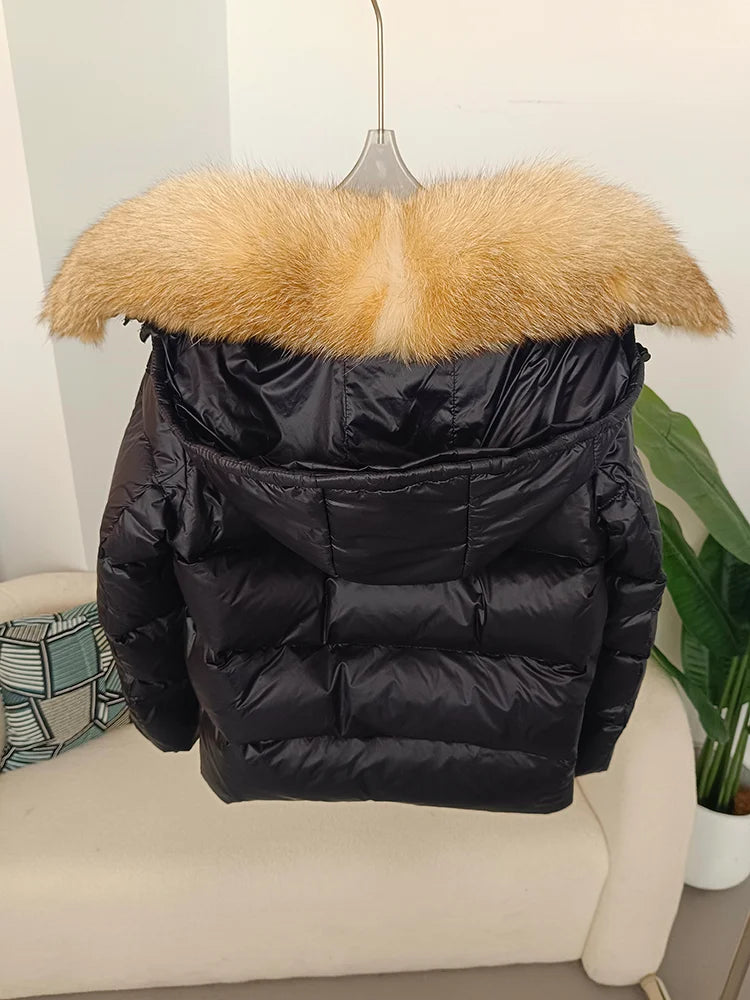 Jaqueta Curta Feminina com Gola Capuz Forro – (Promoção de Inverno 2025)
