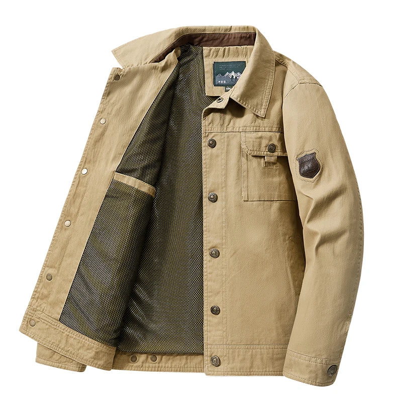Jaqueta Masculina Cargo Estilo Britânico com Design Bomber Corta-Vento – (Promoção de Inverno 2025)