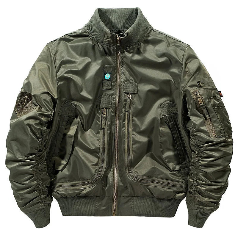 Jaqueta Masculina Bomber Estilo Retrô Oversized Design Curto – (Promoção de Inverno 2025)