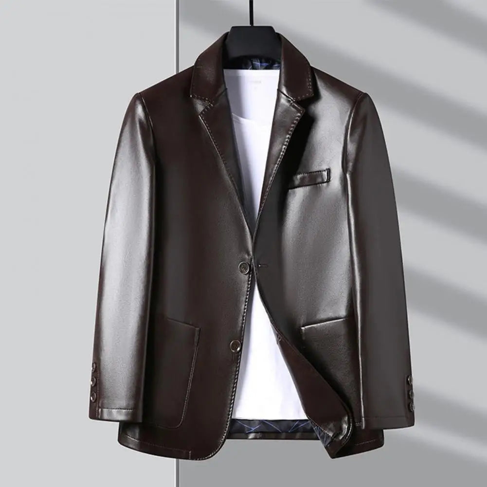 Jaqueta Masculina Gola Lapela Estilo Casual Elegante – (Promoção de Inverno 2025)