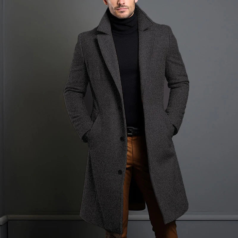 Jaqueta Longa Masculina de Inverno Lã Premium - (Promoção de Inverno 2025