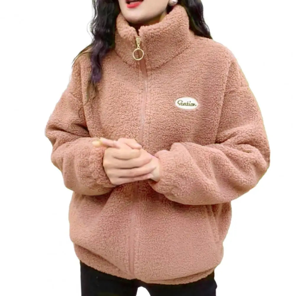 Jaqueta Feminina Para Inverno com Zíper e Detalhes Splice (Promoção de Inverno 2025)