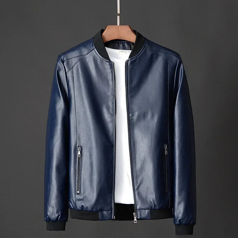 Jaqueta Masculina Estilo Motociclista Coreano - (Promoção de Inverno 2025)