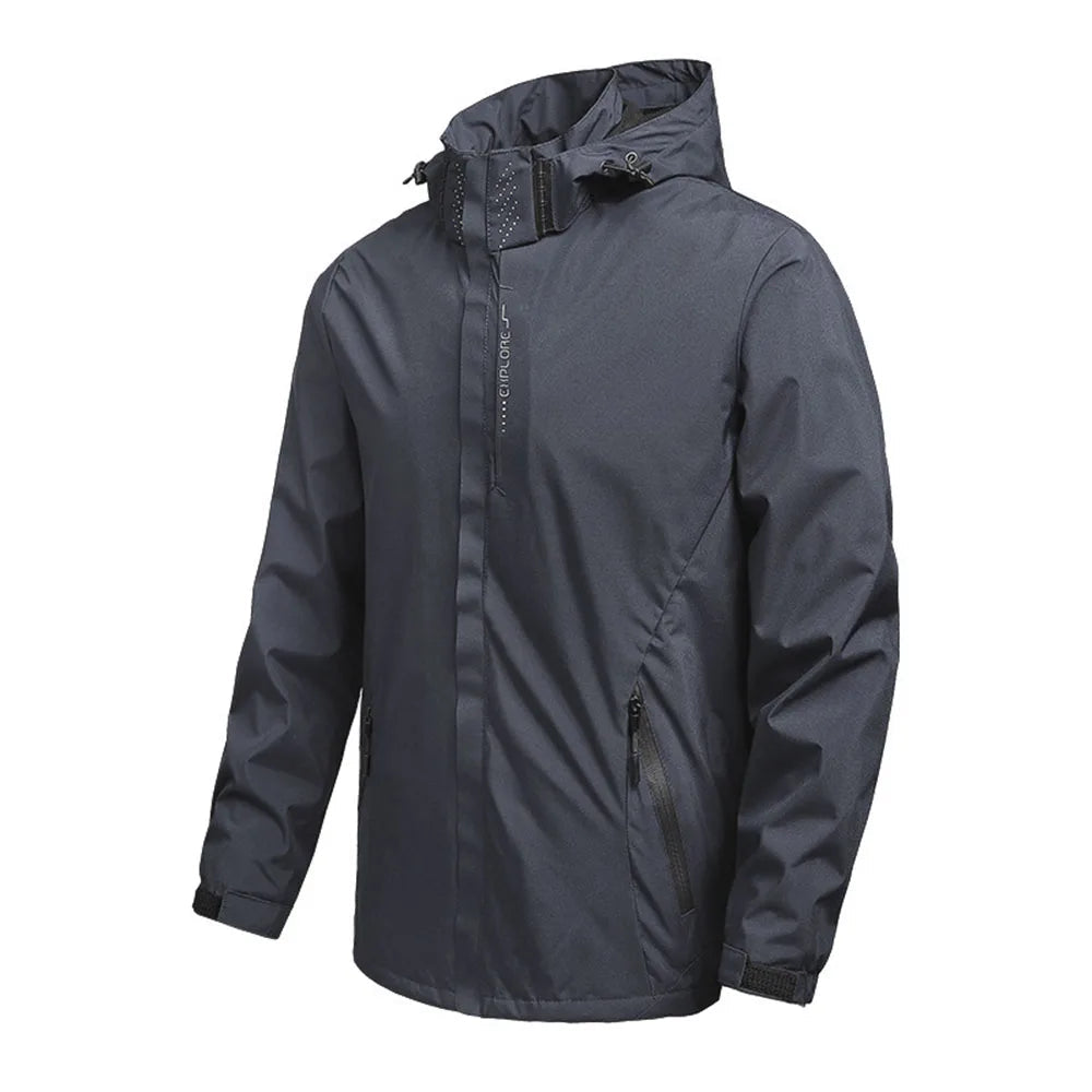 Jaqueta Masculina Impermeável Leve com Capuz para Trilhas e Escaladas - (Promoção de Inverno 2025)