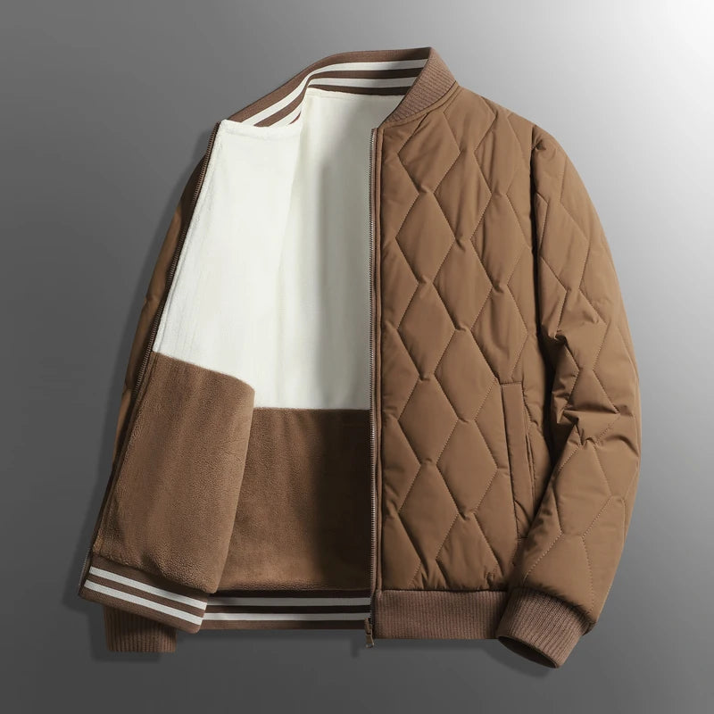 Casaco Masculino Puffer Dupla Face com Zíper – (Promoção de Inverno 2025)