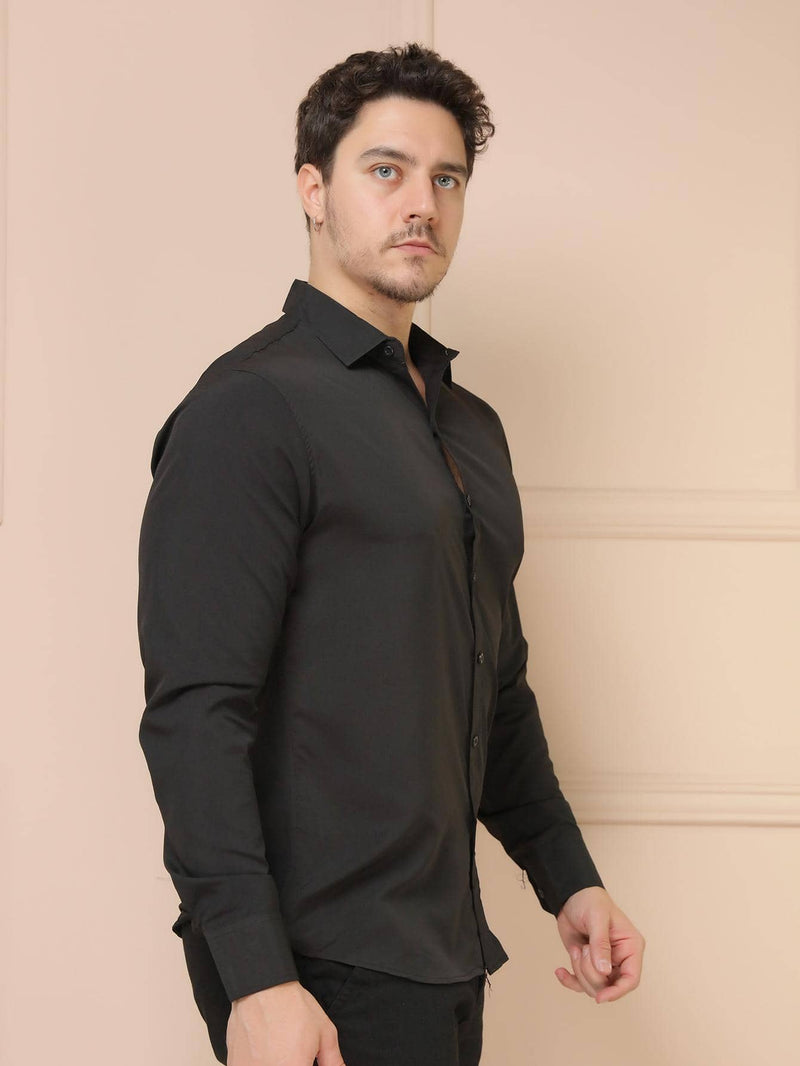 CAMISA SOCIAL ESSENCIAL'S - PRETO