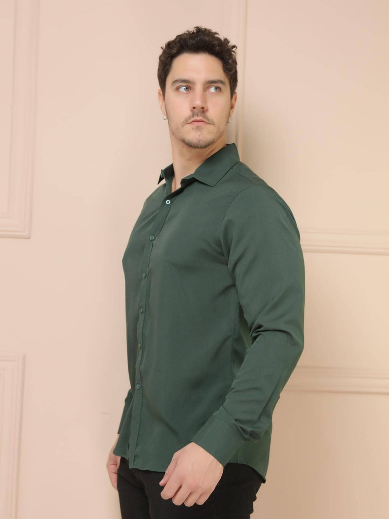 CAMISA SOCIAL ESSENCIAL'S - VERDE MILITAR