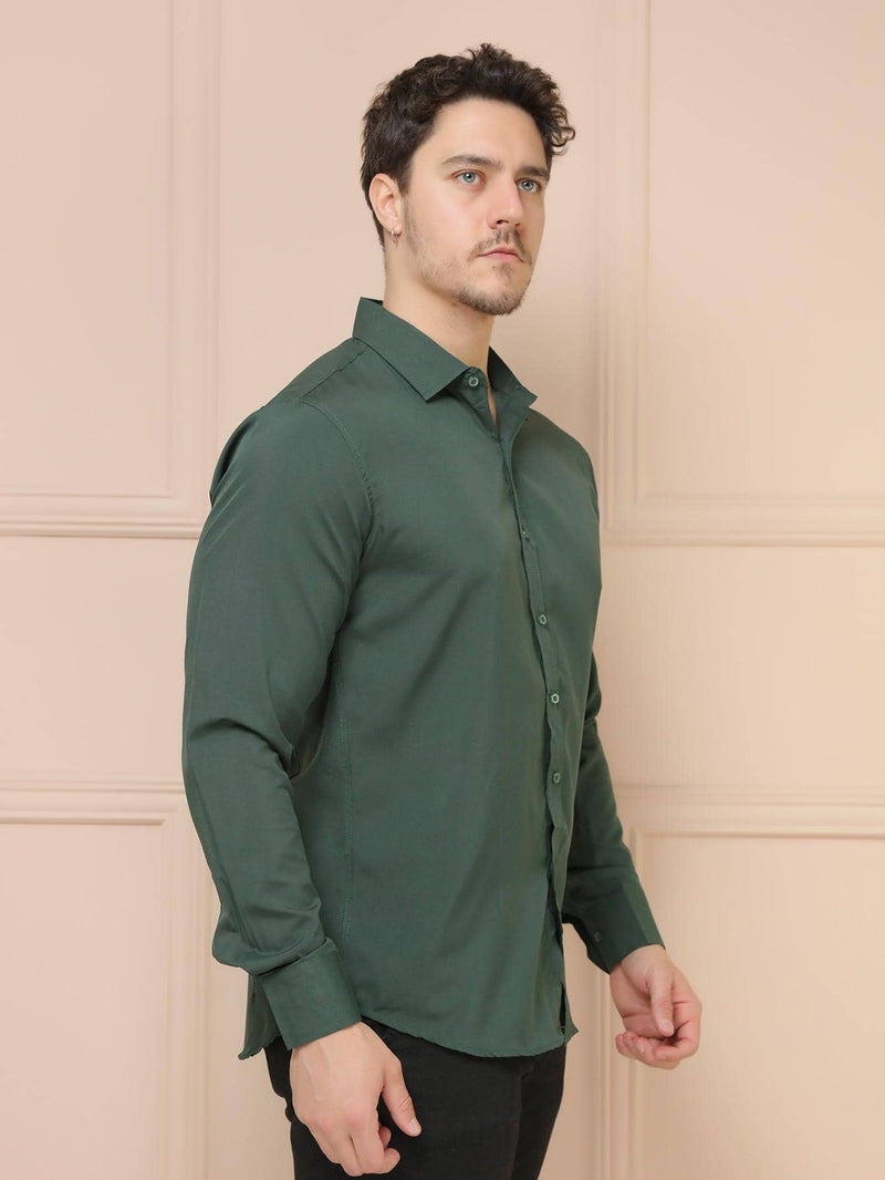 CAMISA SOCIAL ESSENCIAL'S - VERDE MILITAR