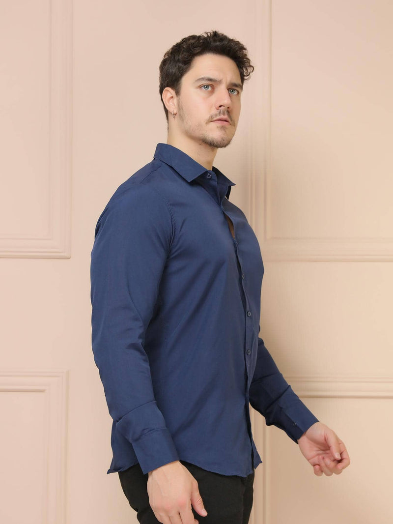 CAMISA SOCIAL ESSENCIAL'S - AZUL MARINHO