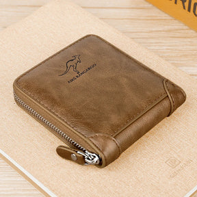 Carteira De Couro De Luxo Masculina - Terrazo Kangoroo ( PROMOÇÃO ELEGÂNCIA 2025 )
