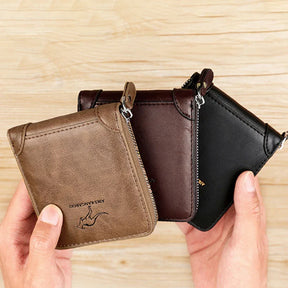 Carteira De Couro De Luxo Masculina - Terrazo Kangoroo ( PROMOÇÃO ELEGÂNCIA 2025 )