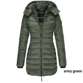Casaco Feminino de Inverno com Capuz e Zíper - Acolhedor, Elegante e Leve - (Promoção de Inverno 2025)