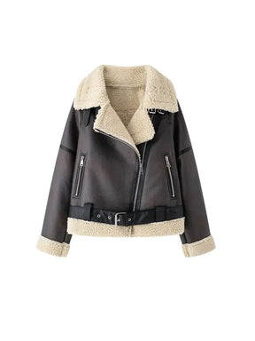 Jaqueta Feminina Para Inverno Estilo Elegante com Detalhe em Cinto - (Promoção de Inverno 2025)