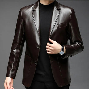 Jaqueta Masculina Gola Lapela Estilo Casual Elegante – (Promoção de Inverno 2025)