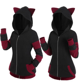Casaco Feminino Para Inverno Capuz com Orelhinhas - (Promoção de Inverno 2025)