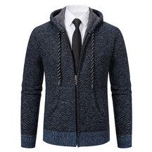 Jaqueta Masculina Cardigan com Gola Dobrável Forro Fleece Estilo Vintage – (Promoção de Inverno 2025)