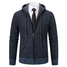 Jaqueta Masculina Cardigan com Gola Dobrável Forro Fleece Estilo Vintage – (Promoção de Inverno 2025)