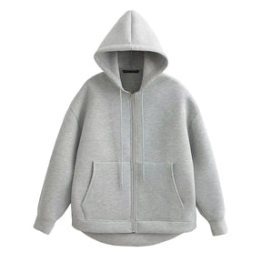 Casaco Feminino com Capuz e Bolsos Oversized - (Promoção de Inverno 2025)
