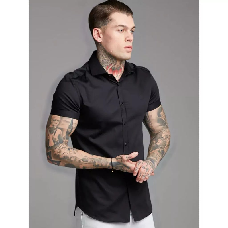 ELEGANZA - CAMISA SOCIAL SLIM DE MANGA CURTA