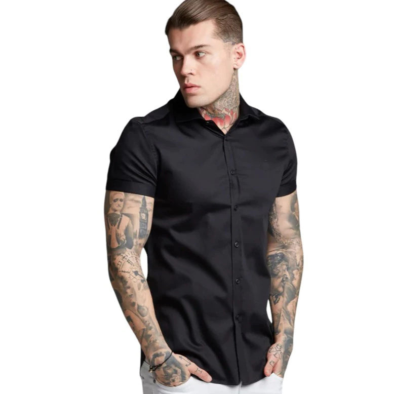 ELEGANZA - CAMISA SOCIAL SLIM DE MANGA CURTA