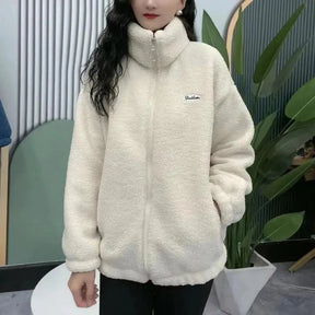Jaqueta Feminina Para Inverno com Zíper e Detalhes Splice (Promoção de Inverno 2025)