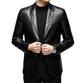 Jaqueta Masculina Gola Lapela Estilo Casual Elegante – (Promoção de Inverno 2025)