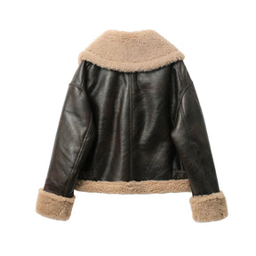 Jaqueta Feminina Curta com Forro Quente Design Dupla Face – (Promoção de Inverno 2025)