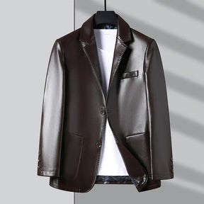 Jaqueta Masculina Gola Lapela Estilo Casual Elegante – (Promoção de Inverno 2025)